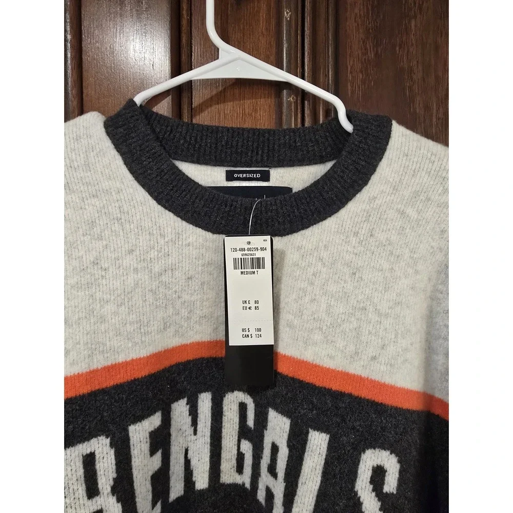 NEW Abercrombie & Fitch Cincinnati Bengals Sweater Men's‎ Medium